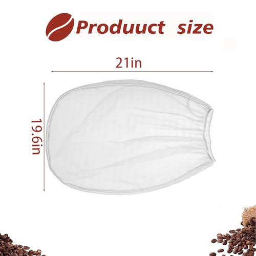 Cold Brew Coffee Filter Bag - Compatible with Toddy Cold Brew System for 5 Gallon Commercial BrewersWashable & Reusable Nylon Mesh Filter for Commercial/Home Brewers - 6 Pack