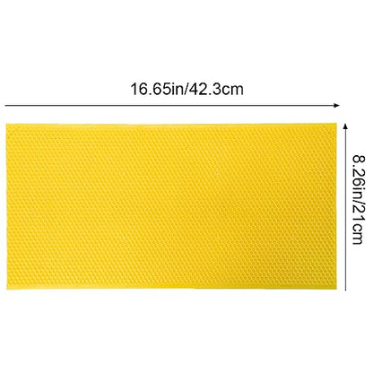 BeeCastle 20pcs Yellow Beehive Beeswax Coated Foundation Sheets, Waxed Foundation for Bee Frames, 8-1/2-Inch Plastic Bee Hive Foundation Sheets for Deep Beehive Frames - size: 8-1/2-Inch