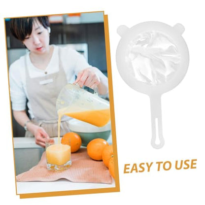 STOBAZA 2pcs Fine Mesh Strainers for Kitchen Food Juices and Honey Filtering, Handheld Plastic Sieve with Double-ear Handles, Kitchen Juicing Supplies for Tea, Coffee, and Soy Milk