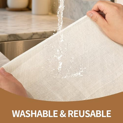 4-Pack Hemmed Cheesecloths - 20"X20" Reusable Unbleached Cotton For Cheese Making, Nut Milk, Yogurt Straining & Crafts. Food-Grade, Pre-Cut With Reinforced Edges - size: 4 Pack