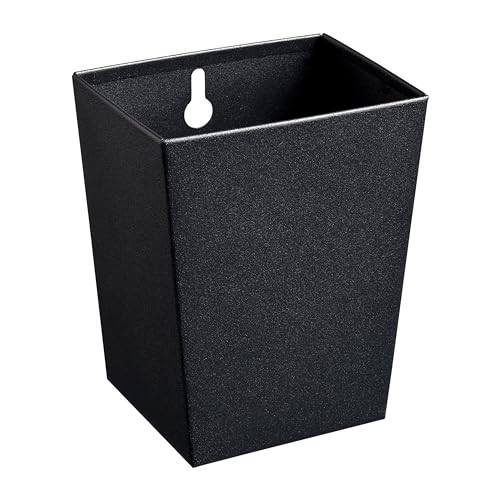 Black Bottle Cap Catcher Wall Mounted 4" Stainless Steel Beer Cap Bucket with Drain Holes Screw in Post Table Cooler for Outdoor Use - color: Black
