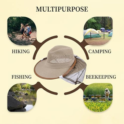Beekeeper Hat with Veil - Professional Protection Bee Hat with Adjustable Strap & Breathable Design for Beekeeping Supplies Beekeeper Bee Supplies