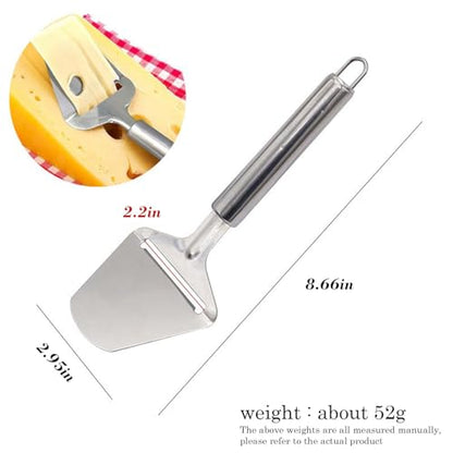 Stainless Steel Cheese Slicer for Block Cheese, Cheese Plane Cutter | No Wires to Replace • Smooth Cutting • Easy to Use • Ideal for Charcuterie Boards • Less Food Waste • Dishwasher Safe