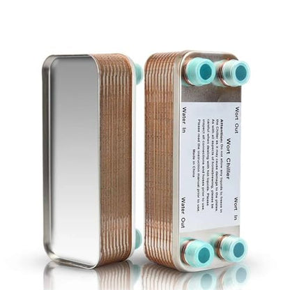 20/30/40 Plates Heat Exchanger Wort Chiller, Stainless Steel Counter Flow Chiller Bar Beer Cooler Tools(20 Plates) - color: 20 Plates