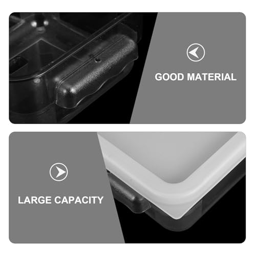 UKCOCO Square Food-grade Plastic Storage Bucket with Lid 2l, Airtight Kitchen Rice Container for Pantry Organization and Food Storage