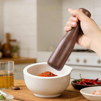 Sauerkraut Pounder | Small Wooden Non-Slip Masher,Vegetable Fermenting Pestle Kitchen Tool | for Meat Vegetable Pickle Cabbage Food Canning Brewing Tenderizing Meal Prep Kitchen
