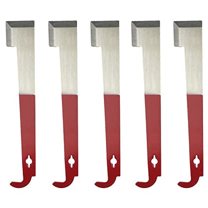 5 Pack Steel J Hook Bee Hive Tool Frame Lifter and Scraper for Beekeepers