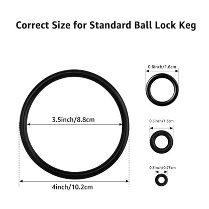 4 Sets Beer Keg O-Ring Gasket for Cornelius Keg Lid O-ring Beer Keg Post O Ring for Corny Keg Dip Tube Replacement O-Ring Beer Keg Poppet Valve O Ring Wear-Resistance Home Brew Keg Gasket
