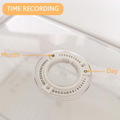 Cheese Container with Airtight Lid and Time Recording 2 Pack - Fridge Cheese Saver 丨NOT DISHWASHER SAFE 丨 - color: 2 PCS