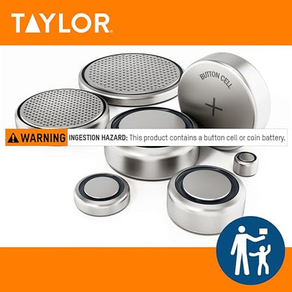 Taylor Digital Premium High Heat Resistant Candy Thermometer, Meat, Deep Fry, Brewing, and Craft Thermometer, with pan/Kettle Clip and Heat Shield, Backlit Display, and Includes 1 CR2032 Battery, Navy - color: Navy