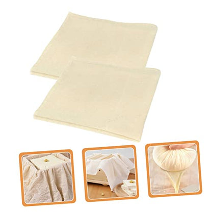 2pcs Multi-function Cheese Cloths Reusable Straining for Cheese Making Tofu and Cooking Kitchen Filter Cloths for Oil and Yogurt Draining