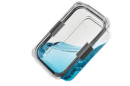 Rubbermaid Brilliance Food Storage Container, Large, 9.6 Cup | Clear | Pack of 2 - size: 9.6 Cup
