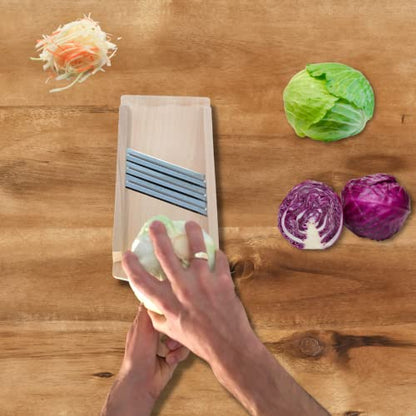 Cabbage Shredder & Sauerkraut Pounder, Fork, Tongs Bundle