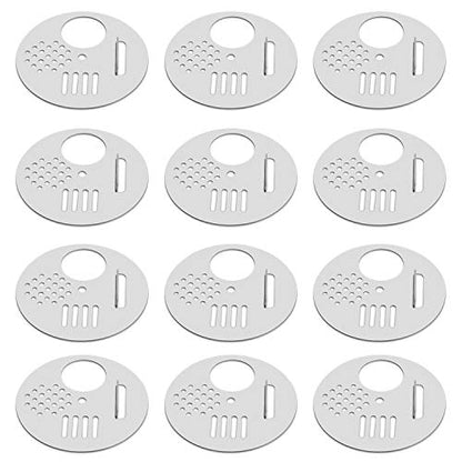 Flexzion Bee Hive Nuc Box Entrance Gate - 12 PCS 2.6 Inch Stainless Steel Bee Hive Entrance Disc & Bee Door with 4 Access Modes - Bee Hive Entrance Gate Disc for Nucleus & Full-Sized Hives - size: 12 pcs