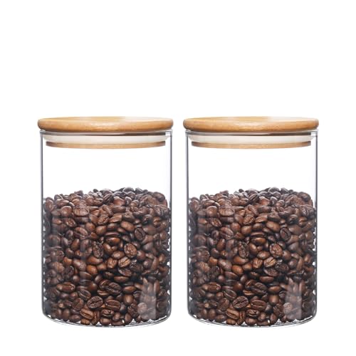 umieo Glass Food Storage Containers with Lids, Small Storage Containers 27oz Set of 2, Glass Storage Jars with Airtight Lids for, Flour, Rice, Nuts, Candy, Coffee, Beans - color: 27oz-2Pack