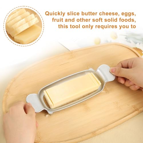 Butter Slicer Stainless Steel Butter Cutter for Butter Cheese | Even 0.25" Slices, Strong Wire, Ergonomic Handle, Multi-Use Kitchen Tool