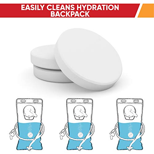 CleanHike Hydration Backpack Cleaning Tablets - (90 Tablets) Great for Reservoir Pack or Hydration Bladder, Individually Packed, Quickly Removes Stubborn Stains & Odors (3)