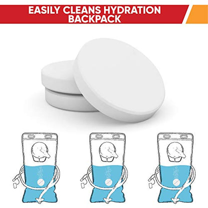 CleanHike Hydration Backpack Cleaning Tablets - (90 Tablets) Great for Reservoir Pack or Hydration Bladder, Individually Packed, Quickly Removes Stubborn Stains & Odors (3)