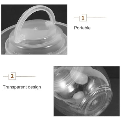Ciieeo Clear Pet Fermentation Jar with Airtight Water Seal Lid Food-grade Pickle Canning Container for Sauerkraut Wine Brewing Kit Transparent Storage for Home and Restaurant Use