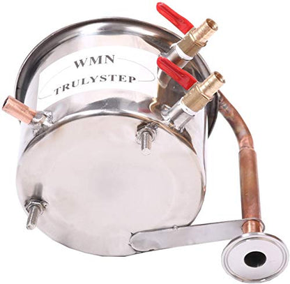 2 Pots Stainless Steel Still 3Gal/12Liters Water Alcohol Distiller Home Brew Kit Wine Making Supplies for DIY Brandy Whisky Vodka Distilled Water, Silver - size: 3 Gallon 12 Liters