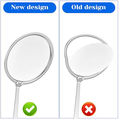 2Pcs Fat Skimmer Spoon, Stainless Steel Fine Mesh Strainer Food Strainer for Cooking,Skimming and Floating Grease Foam & Oil (10cm & 14cm)