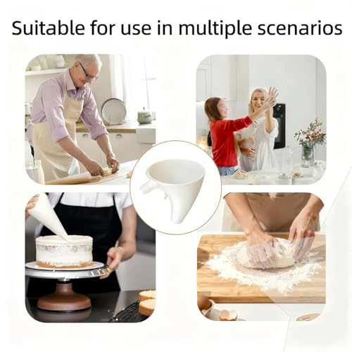 Flour Funnel for KitchenAid Mixer - Compatible with 5 Qt & 4.5 Qt Bowl-Lift Models | Dishwasher Safe, Anti-Splash Design for Mess-Free Baking | Includes 2-Piece Set (Green) - color: Green