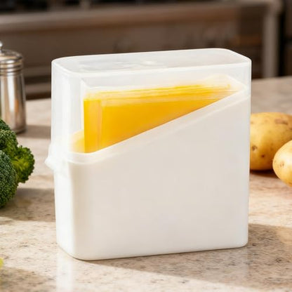 Cheese Storage,Clear Airtight Organizer Container | Cheese Keeper Box,for Kitchen Home Dormitory Hotel Restaurant Apartment Businesses Rental