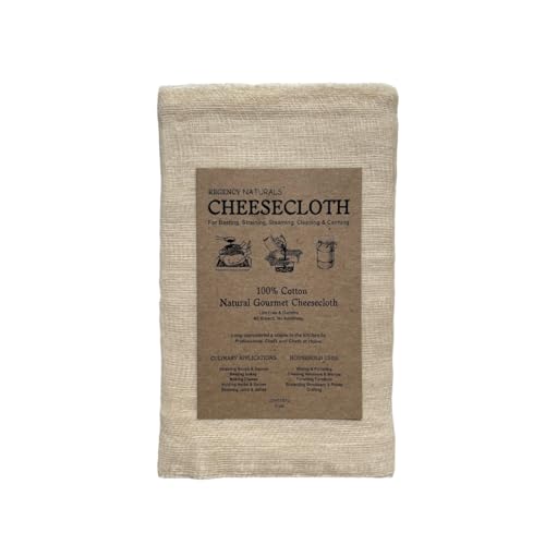 Regency Wraps 100% Cotton Cheesecloth For Straining, Basting Turkey, Canning, Cheese-making, Natural Standard, 2yd (Pack of 1) - size: 2yd (Pack of 1)