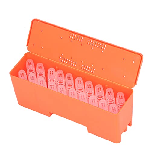 Fdit Queen Bee Rearing System Kit, 20pcs Queen Bee Rearing Cages Transparent King Cage Beekeeping Tools Queen Bee Cage Catcher Clips