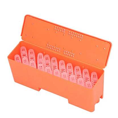 Fdit Queen Bee Rearing System Kit, 20pcs Queen Bee Rearing Cages Transparent King Cage Beekeeping Tools Queen Bee Cage Catcher Clips