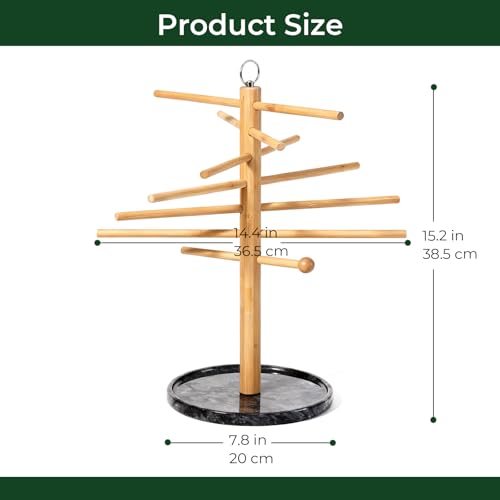 Pasta Drying Rack with Transfer Wand and 7 Bars, noodle drying rack Easy to Transfer for Drying Pasta and Cooking, Special Suspension Design for Large Storage pasta rack easy use pasta dryer - color: Black