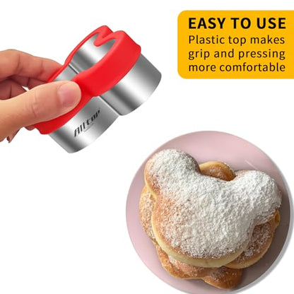 ALLTOP Mouse Cookie Cutters & Biscuit Cutter Set – Durable Stainless Steel, Food Grade, with Safety Covers for Baking and DIY Fun - color: Mouse