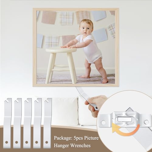 5PCS T Wrench T Security Picture Hanger Wrench T Screw Security Wrench for Picture Security Lock Picture Framing Supplies - size: 5 Pieces