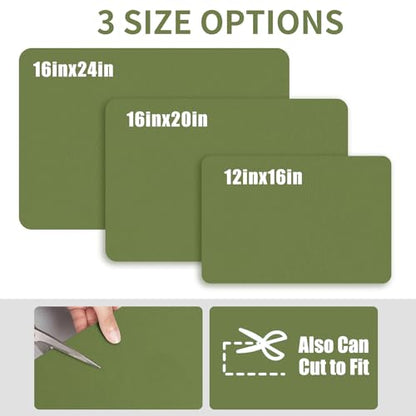 16"x24" Dish Drying Mat, Super Absorbent, Hide Stain Rubber Backed Absorbent Dish Mat for Kitchen Counter Coffee Machine, Green - size: 16" x 24"