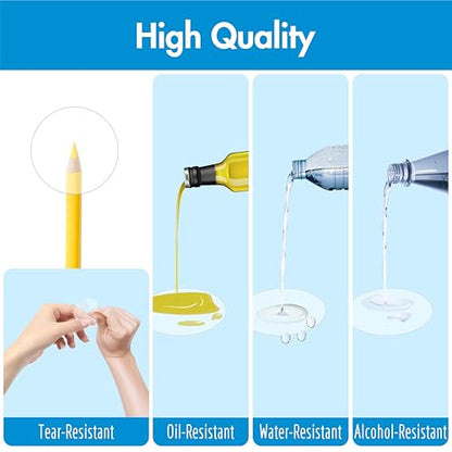1000 PCS Round Clear Seal Stickers, Transparent Envelope Mail Wafer Seal Self Adhesive Package Circle Label Dots with Perforation Line for Envelopes, Boxes and Gift Packaging (1.5" in Diameter) - size: 1.5 inch-1000