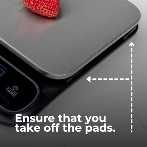 Fradel 0.1g Digital Kitchen Food Scale in Grams & Ounces - 11lb, for Cooking, Baking, Weight Loss - Square - style: Square