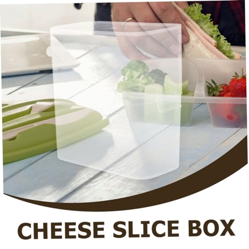 LIFKOME 2pcs Airtight Crisper Box for Storage Cheese Keeper Box Edges Food Storage Containers for Fridge