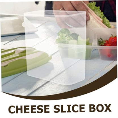 LIFKOME 2pcs Airtight Crisper Box for Storage Cheese Keeper Box Edges Food Storage Containers for Fridge
