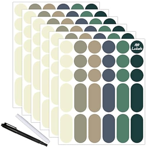 180pcs Removable Write-on Food Label Stickers with 2 Markers, Waterproof Kitchen Labels Round Colored Chalkboard Stickers for Food Storage Containers Spice Jars Bottles Home Organization - color: Colored Labels(180 Pack)