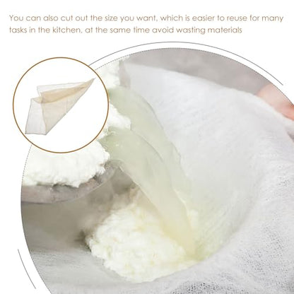 SHINEOFI 6Pcs Reusable Unbleached Cotton Cheesecloth Fine Mesh Strainer Cloth for Tofu Yogurt Butter Making Cooking and Canning Kitchen Cloths