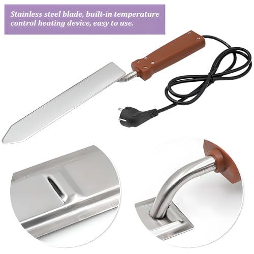 Electric Uncapping Knife with Memory Function, Stainless Steel Honey Harvesting Tool, Automatic Temperature Control for Clean Beeswax Cutting, Beekeeping Equipment for Apiary
