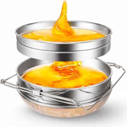Honey Bucket 5 Gallon Bucket with Spigot Extractor Equipment Food-Grade PP 20L Capacity + Honey Strainer Filter Honey Filter 2 Piece Honey Double Strainer Honey Extractor Equipment Stainless Steel - style: Strainer Filter + Bucket