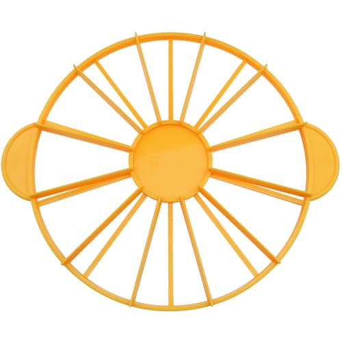 Cake Portion Cutter, Double Sided Cake Portion Marker, Round Cake Slicer, 10 or 12 Pieces, Yellow, 26.8 cm /10.6 In Diameter - color: Yellow