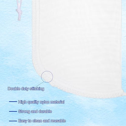 3 Pack Aquarium Filter Bags, 180 Extra Fine Mesh Media Bags for Aquarium, Reusable Nylon Filter Media Bag with Drawstring for Activated Carbon, Resin, Small Tanks(7.5x3.6in)