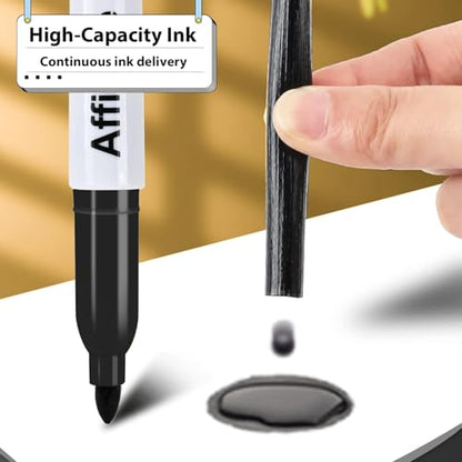 Permanent markers, 100 packs permanent markers bulk, quick dryingin one second, waterproof, smooth, noteasy to erase, durable, can be markedon glass, tiles and cloth, office supplies - size: 1 Count (Pack of 100)
