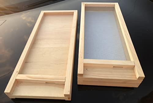 5 Frame Deep 9 5/8 Nuc Complete Bee Hive with Frames & Foundations (Un-Assembled) (Solid Bottom)