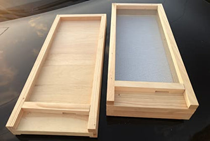 5 Frame Deep 9 5/8 Nuc Complete Bee Hive with Frames & Foundations (Un-Assembled) (Solid Bottom)