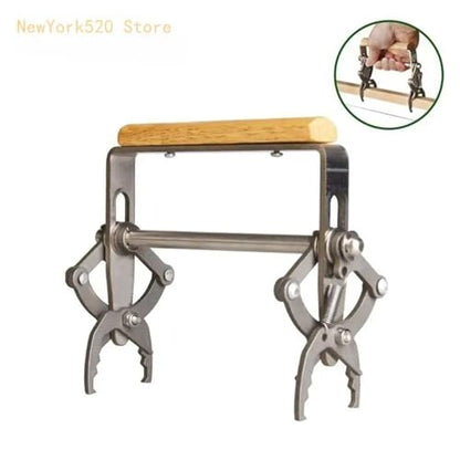 MUSM Beekeeping Frame Holder – Stainless Steel & Wood Frame Gripper for Hive Inspections, Ergonomic & Anti-Slip Beekeeping Tool
