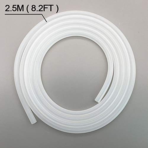 6mm x 9mm Silicone Tubing, High Temp Food Grade Tube, Hose, Pipe, Length 2.5m (8.2ft) - color: 6mm x 9mm