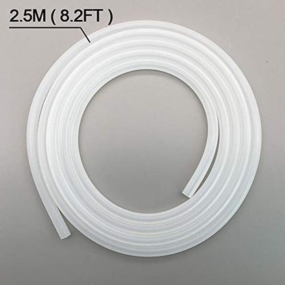 6mm x 9mm Silicone Tubing, High Temp Food Grade Tube, Hose, Pipe, Length 2.5m (8.2ft) - color: 6mm x 9mm